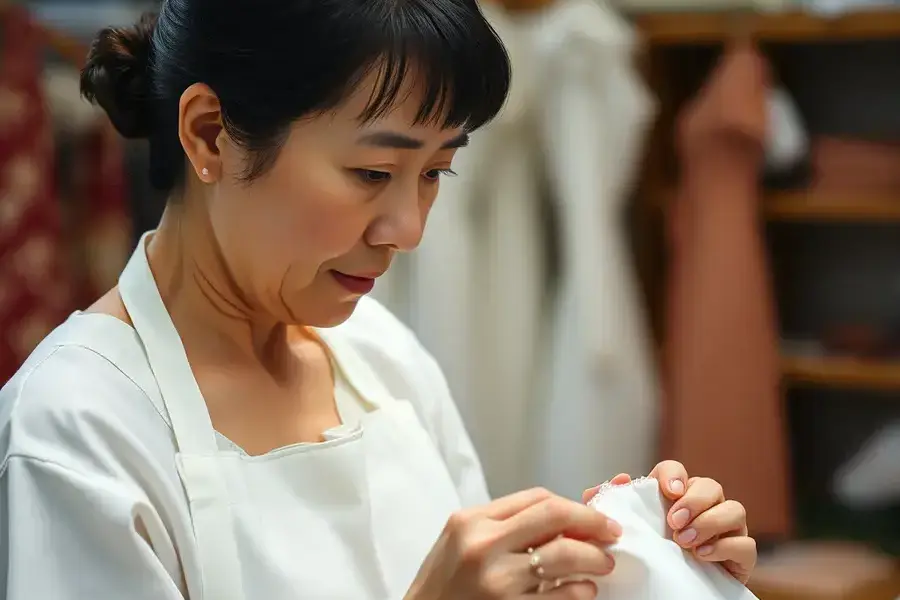 ドレスの仕立て工程