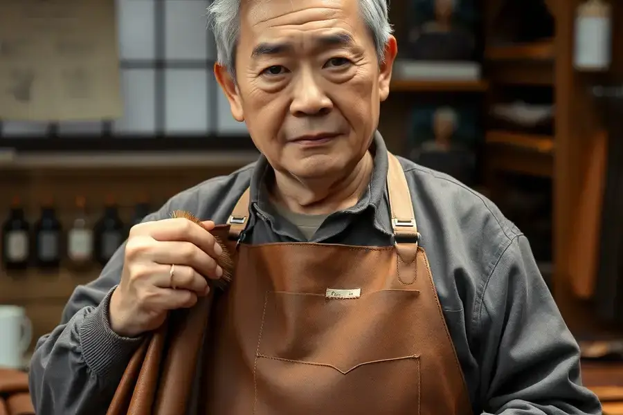 皮革の手入れ工程