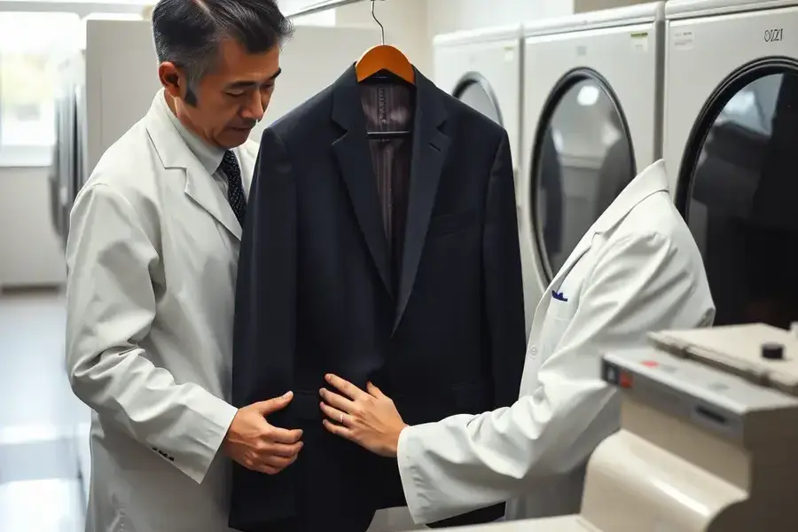 スーツのプレス工程